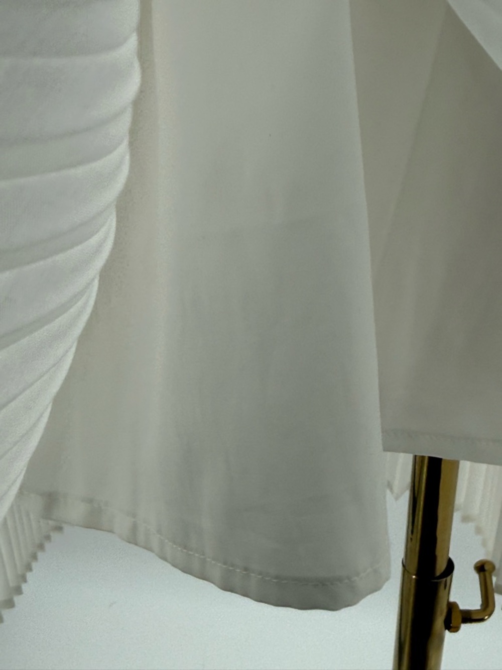 Banana Republic White Pleated Shirt Mini Dress  Button Front & Belted Waist SZ M - Picture 12 of 15